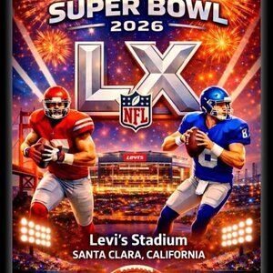 Super Bowl LX 2026 Wall Art Poster